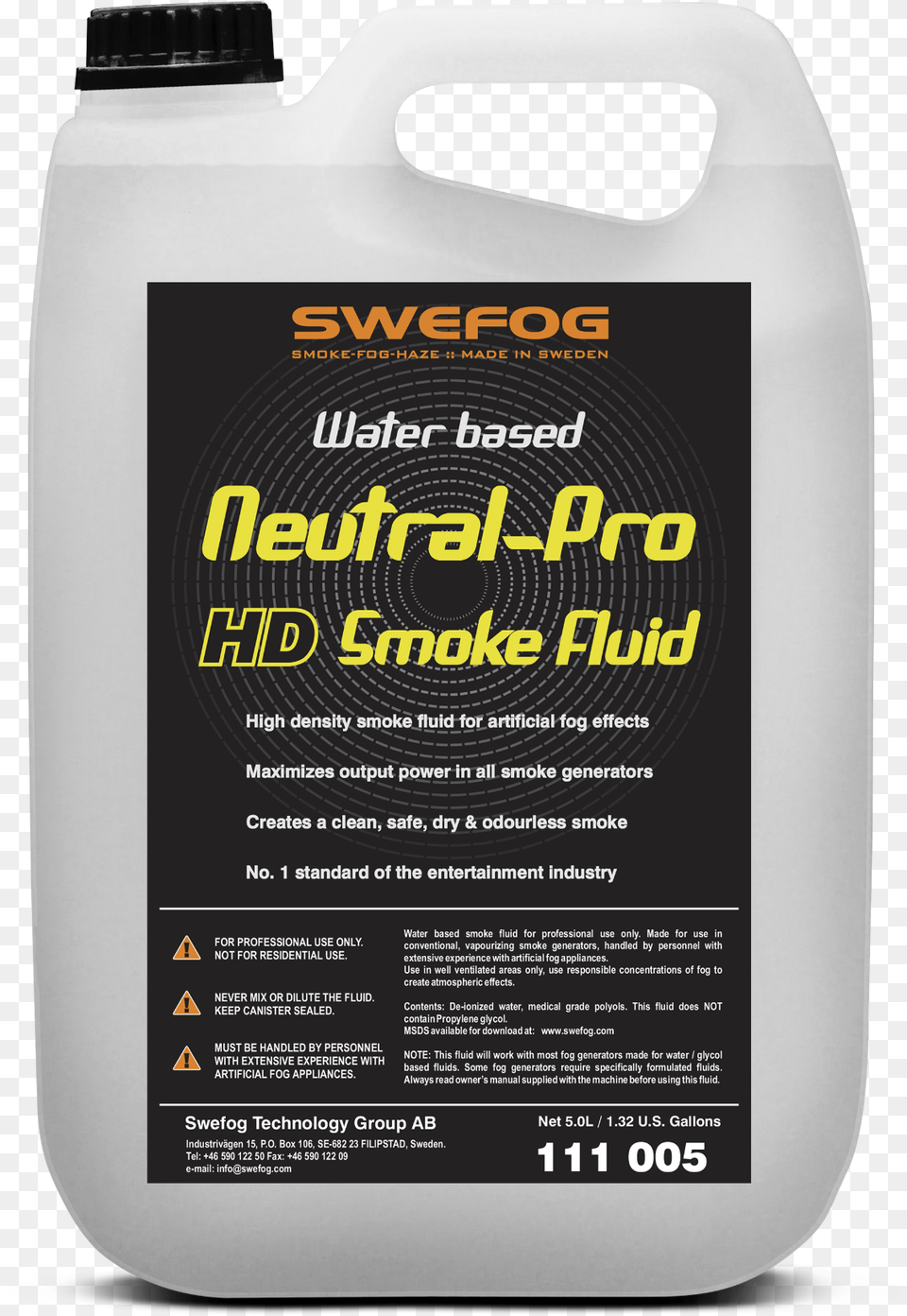 Neutral Pro Hd Smoke Fluid High Quality Fog Fluidsmoke Fluid, Bottle Free Png Download