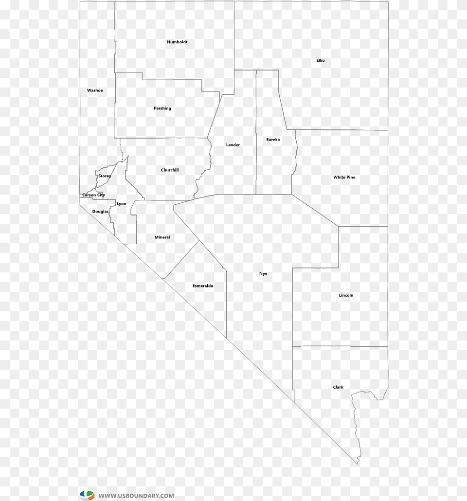 Nevada Counties Outline Map Printable Nevada County Map, Diagram Png