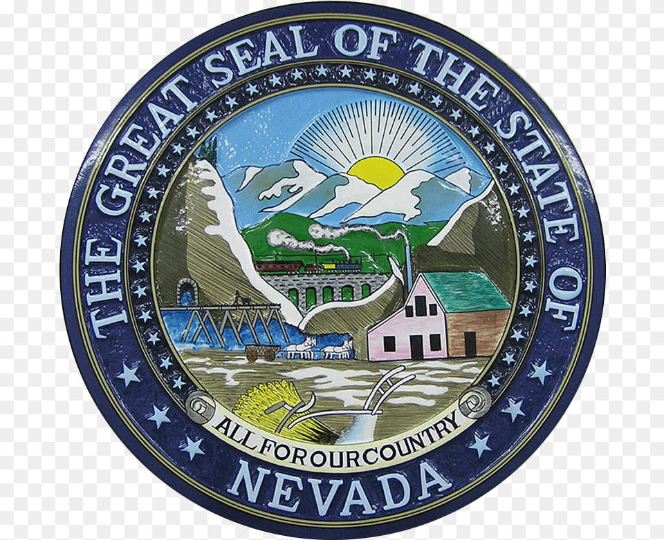 Nevada Seal, Emblem, Symbol, Logo, Badge Free Png Download