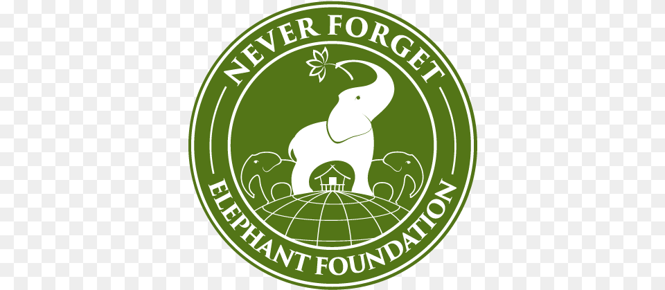 Never Forget Elephant Foundation Illustration, Logo, Green Free Png Download