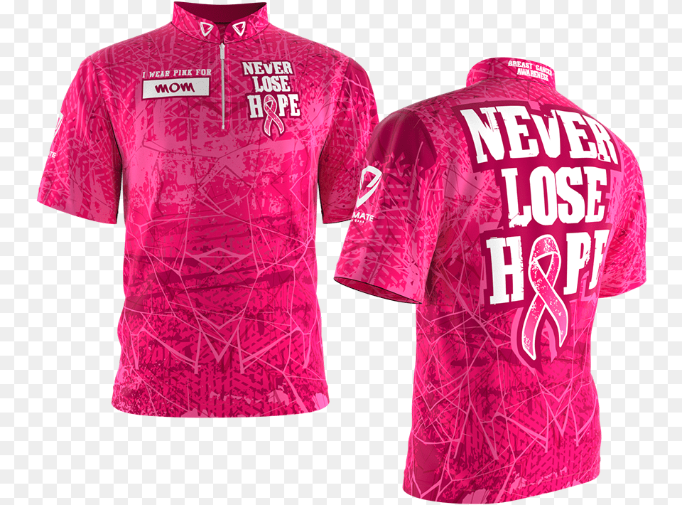 Never Lose Hope Breast Cancer Awareness Baseball Jerseys, Clothing, Shirt, T-shirt, Adult Png