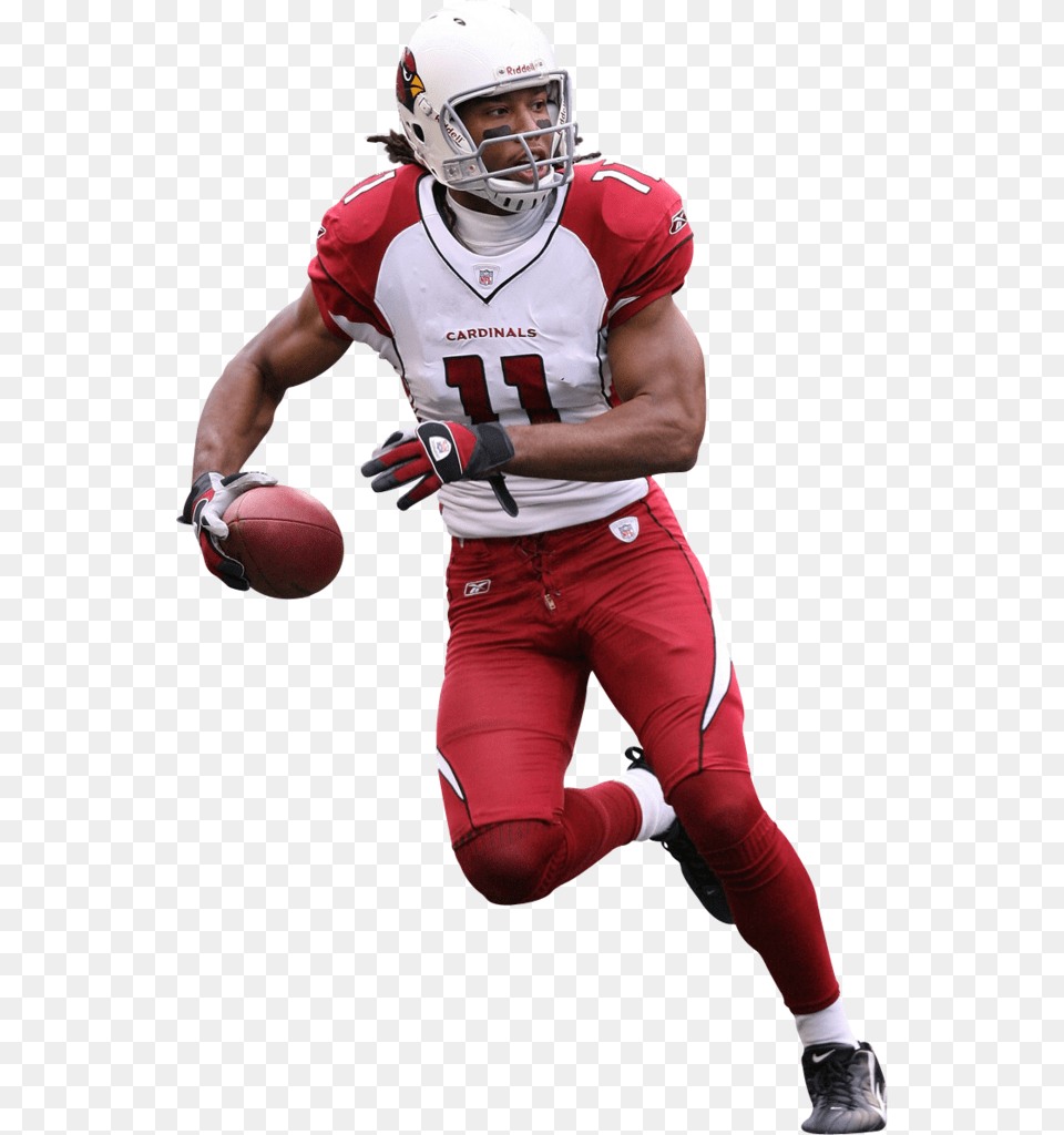 Never Miss A Moment Larry Fitzgerald Transparent, Sport, Playing American Football, Person, Helmet Free Png