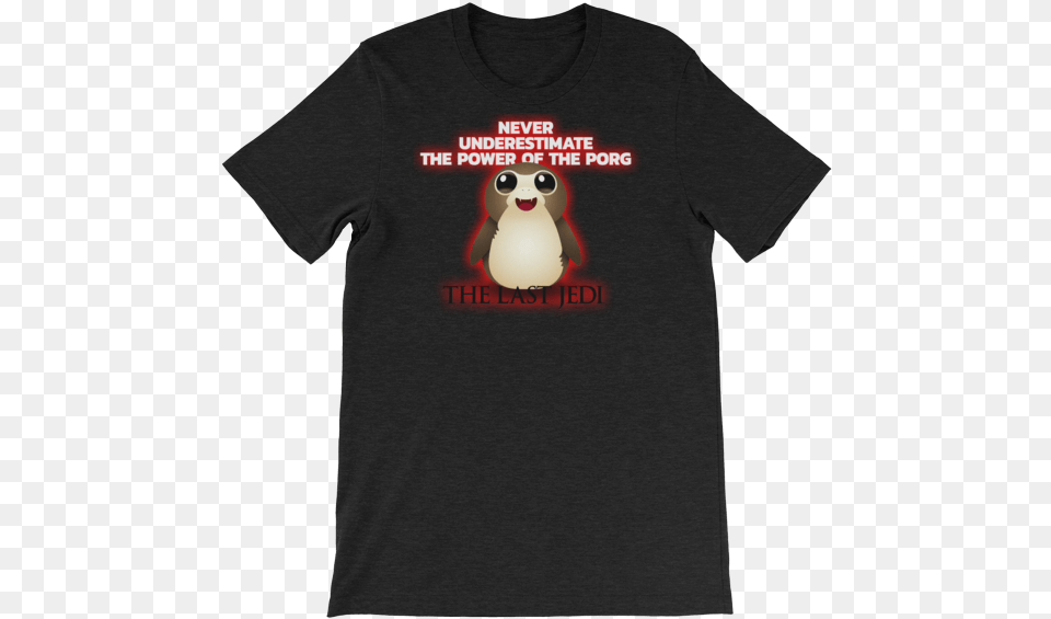 Never Underestimate The Power Of The Dark Porg Hard Rock Cafe T Shirt, Clothing, T-shirt, Animal, Bird Png Image