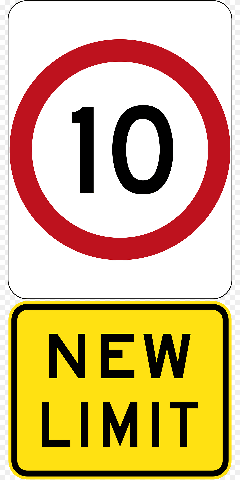 New 10 Kmh Speed Limit Used In Victoria Clipart, Sign, Symbol, Road Sign Free Png