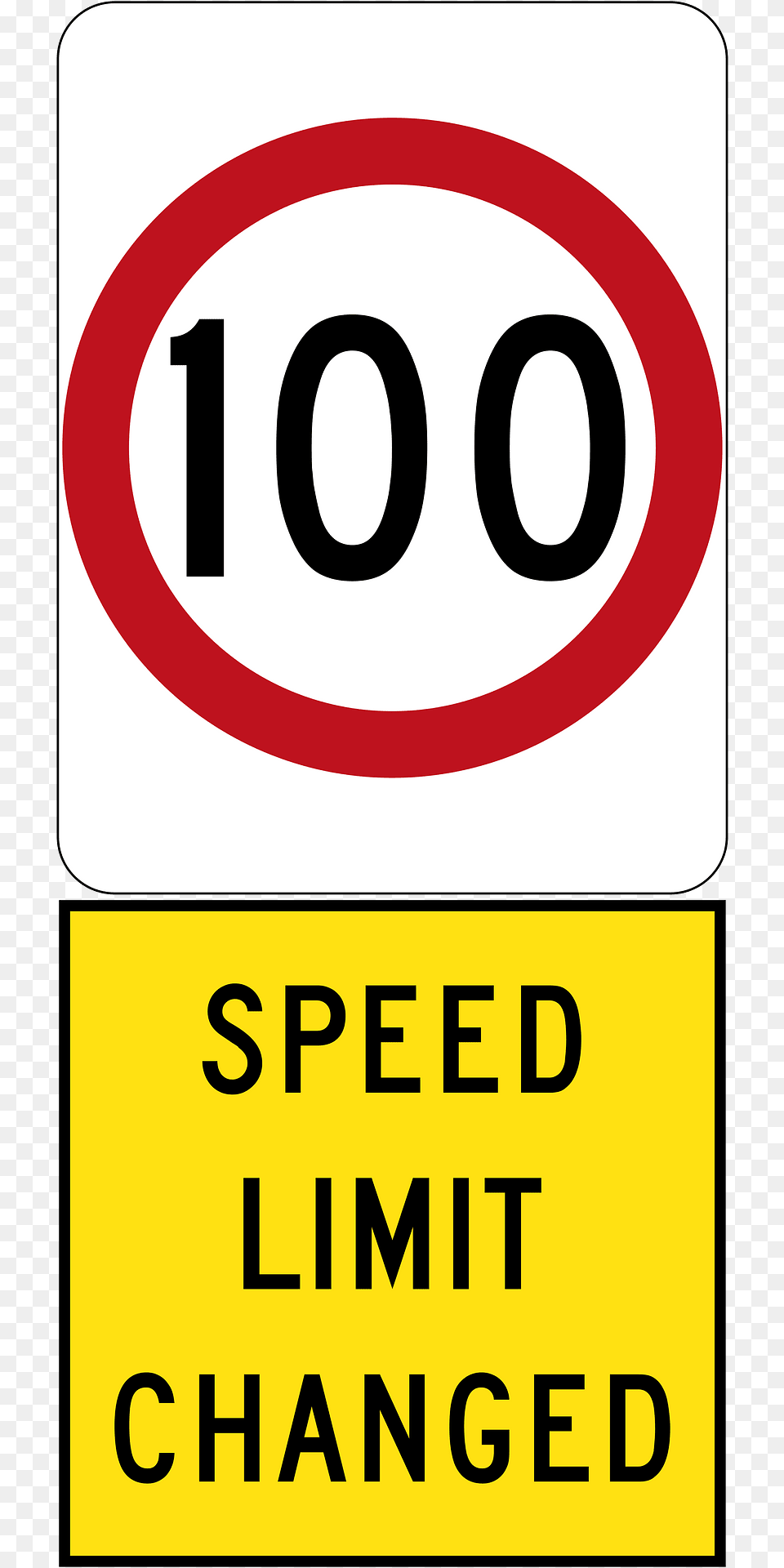 New 100 Kmh Speed Limit Used In South Australia Clipart, Sign, Symbol, Road Sign, Bus Stop Free Transparent Png