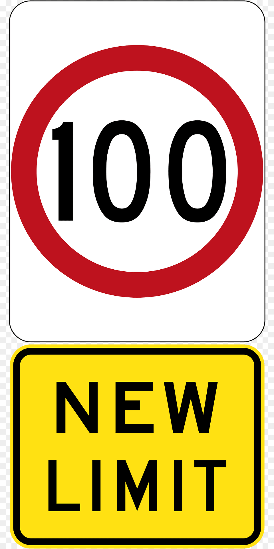 New 100 Kmh Speed Limit Used In Victoria Clipart, Sign, Symbol, Road Sign Free Transparent Png