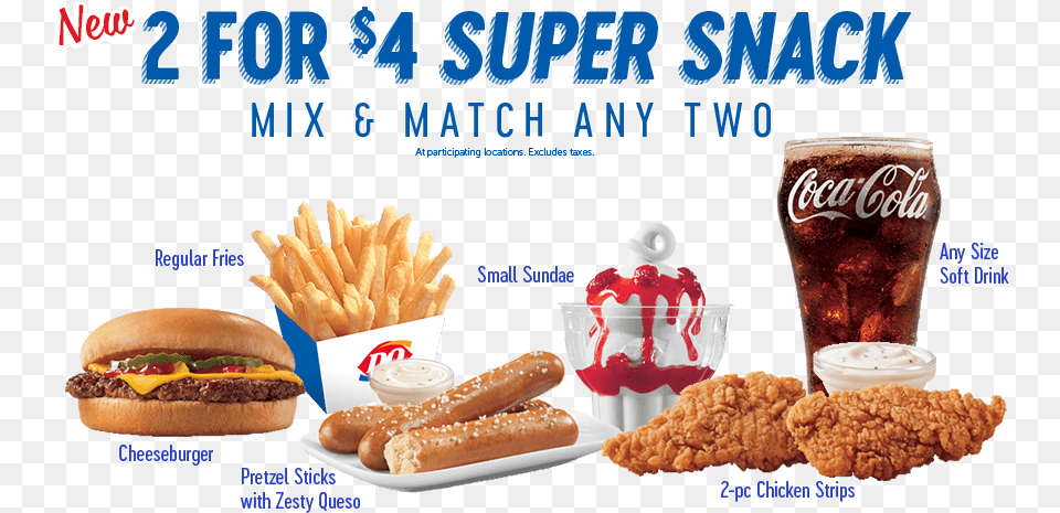 New 2 For 4 Super Snack Mix Amp Match, Burger, Food, Advertisement, Fries Free Transparent Png