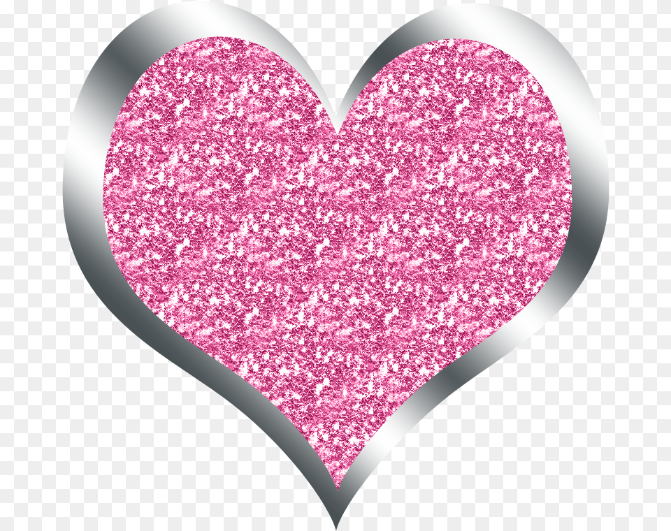 New 2 Pink Glitter Heart Glitter Heart Background Free Transparent Png