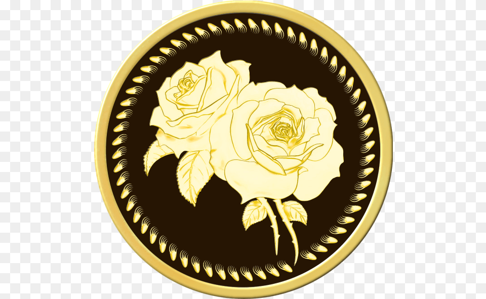 New 3d Flower Gold Coin Omkar Mint Electrical Parade Logo, Plant, Rose, Money Free Transparent Png