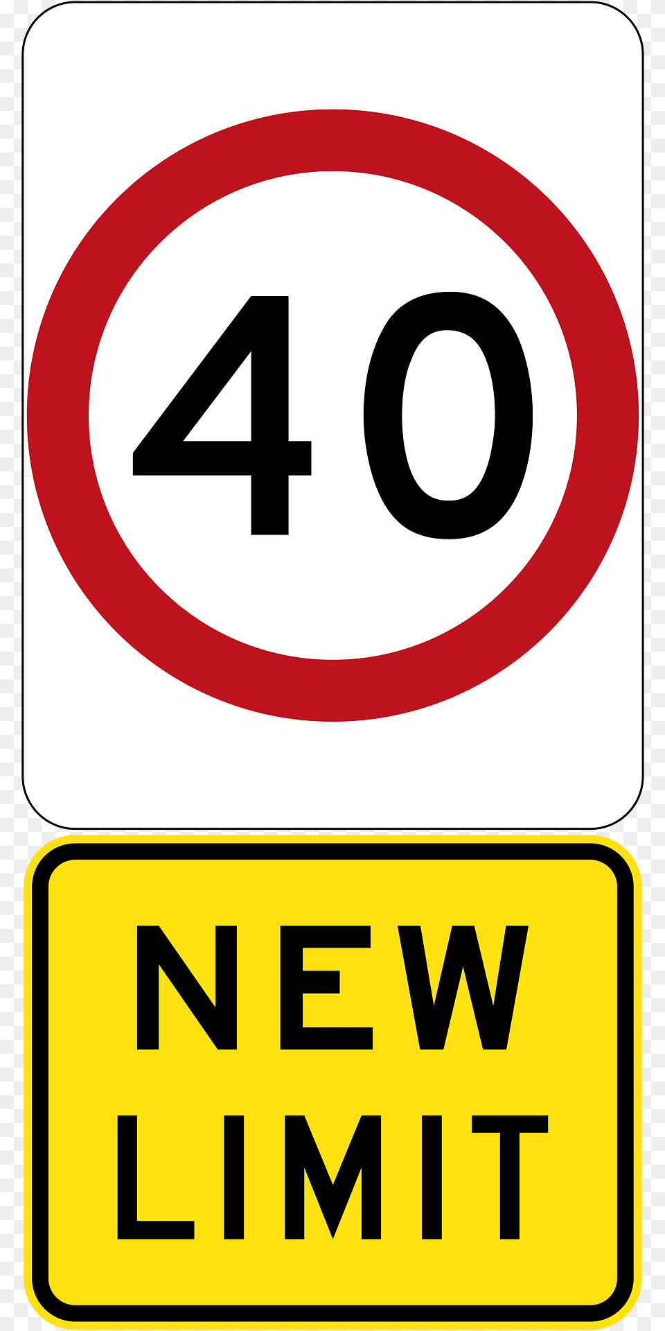 New 40 Kmh Speed Limit Used In Victoria Clipart, Sign, Symbol, Road Sign Png