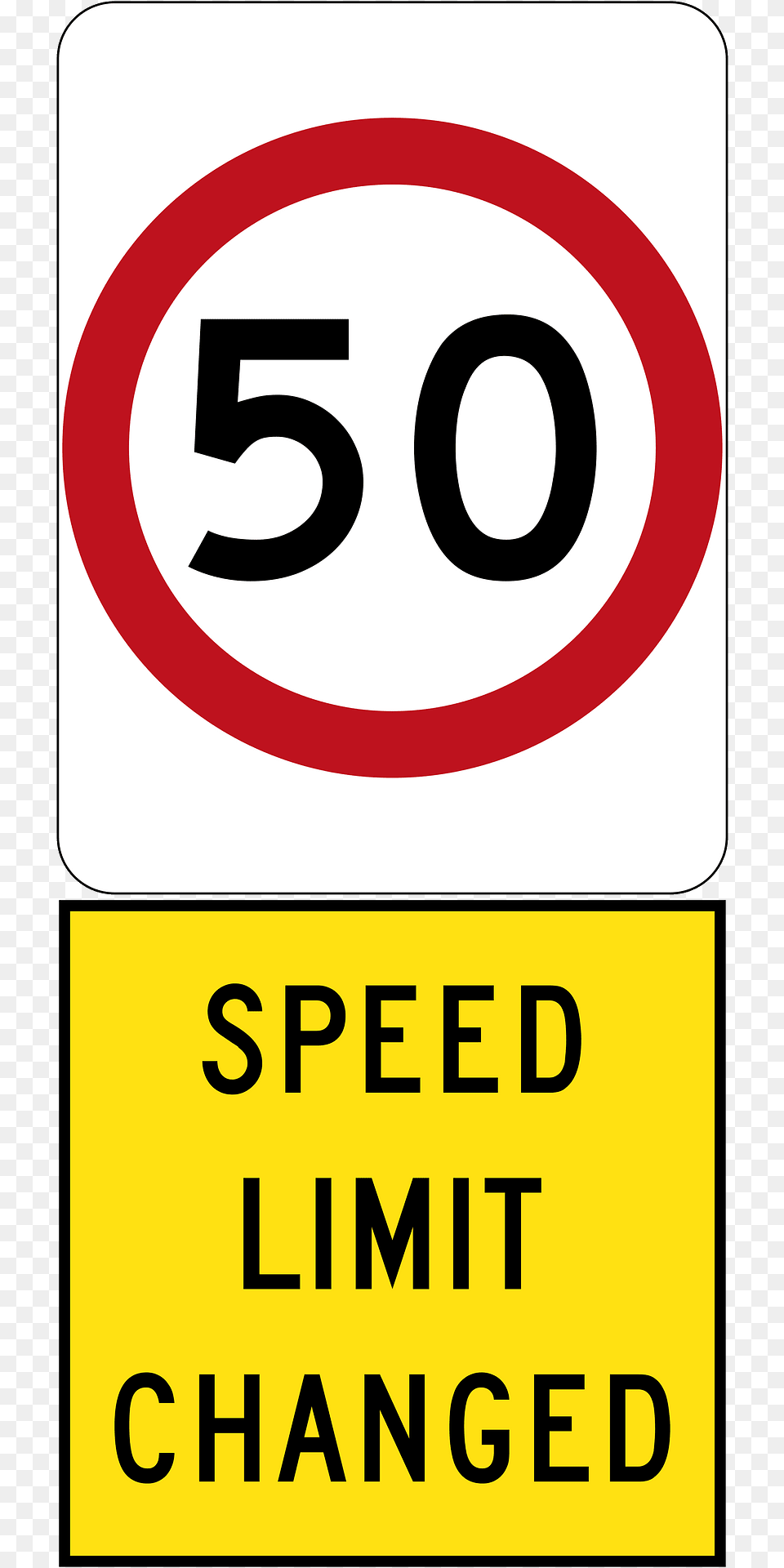 New 50 Kmh Speed Limit Used In South Australia Clipart, Sign, Symbol, Road Sign Free Transparent Png