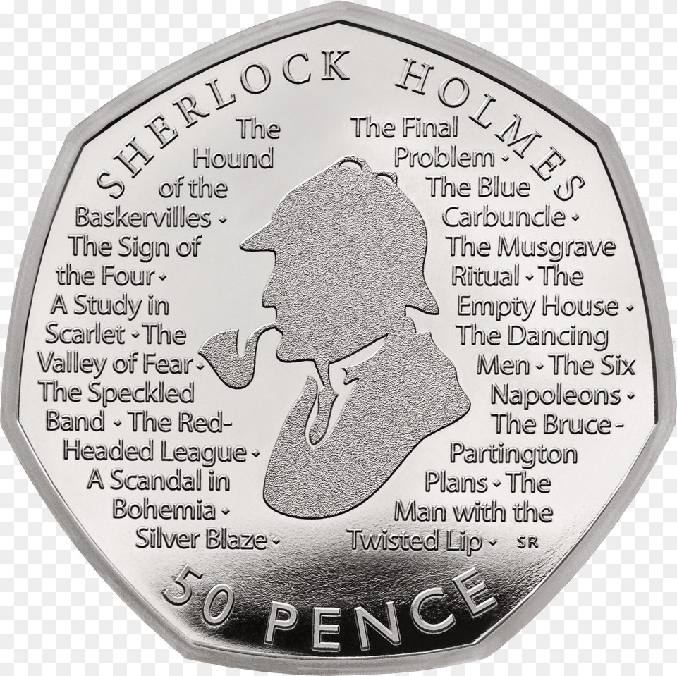 New 50p And 2 Coins To Launch This Year Featuring Sherlock Coin Transparent Png Image