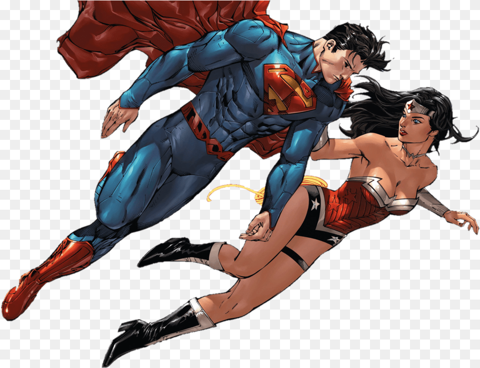 New 52 Superman And Wonder Woman By Mayantimegod Wonder Woman And Superman, Book, Comics, Publication, Adult Png
