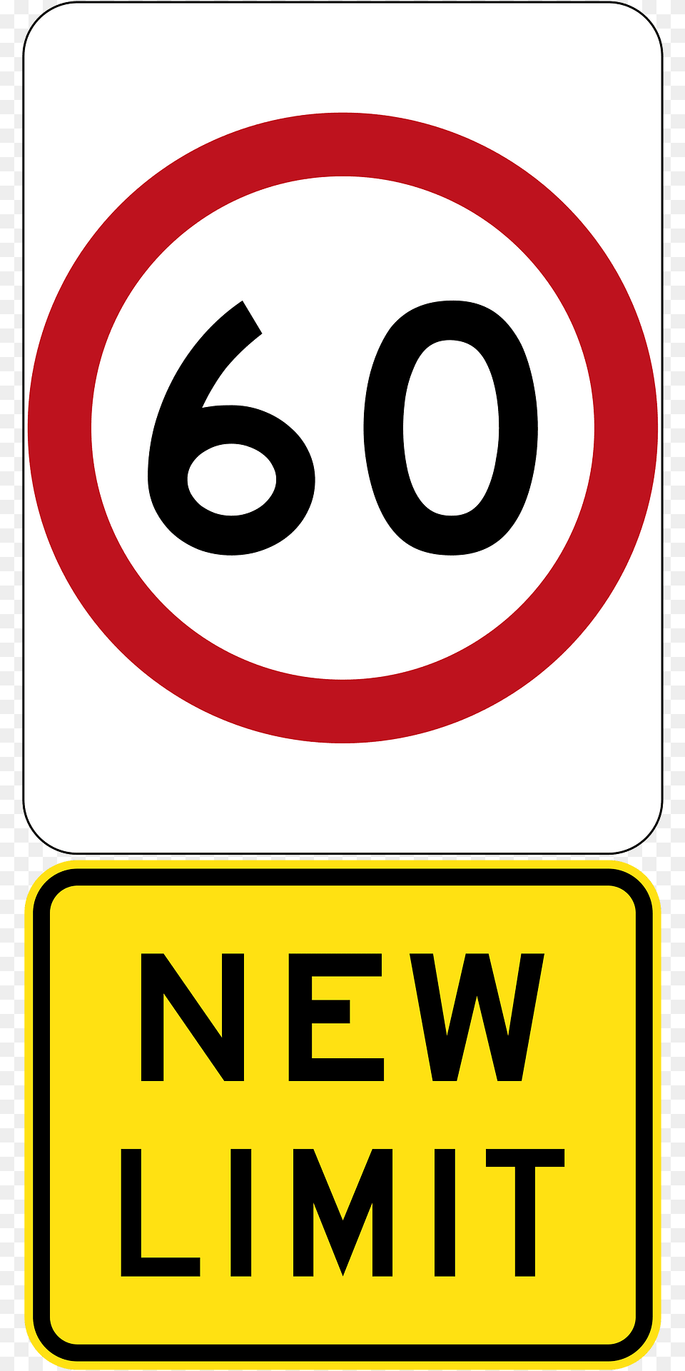 New 60 Kmh Speed Limit Used In Victoria Clipart, Sign, Symbol, Road Sign Free Png Download