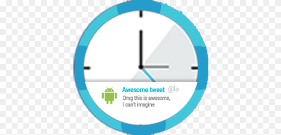 New Android Wear App Brings A Twitter Dot, Analog Clock, Clock, Disk Png Image