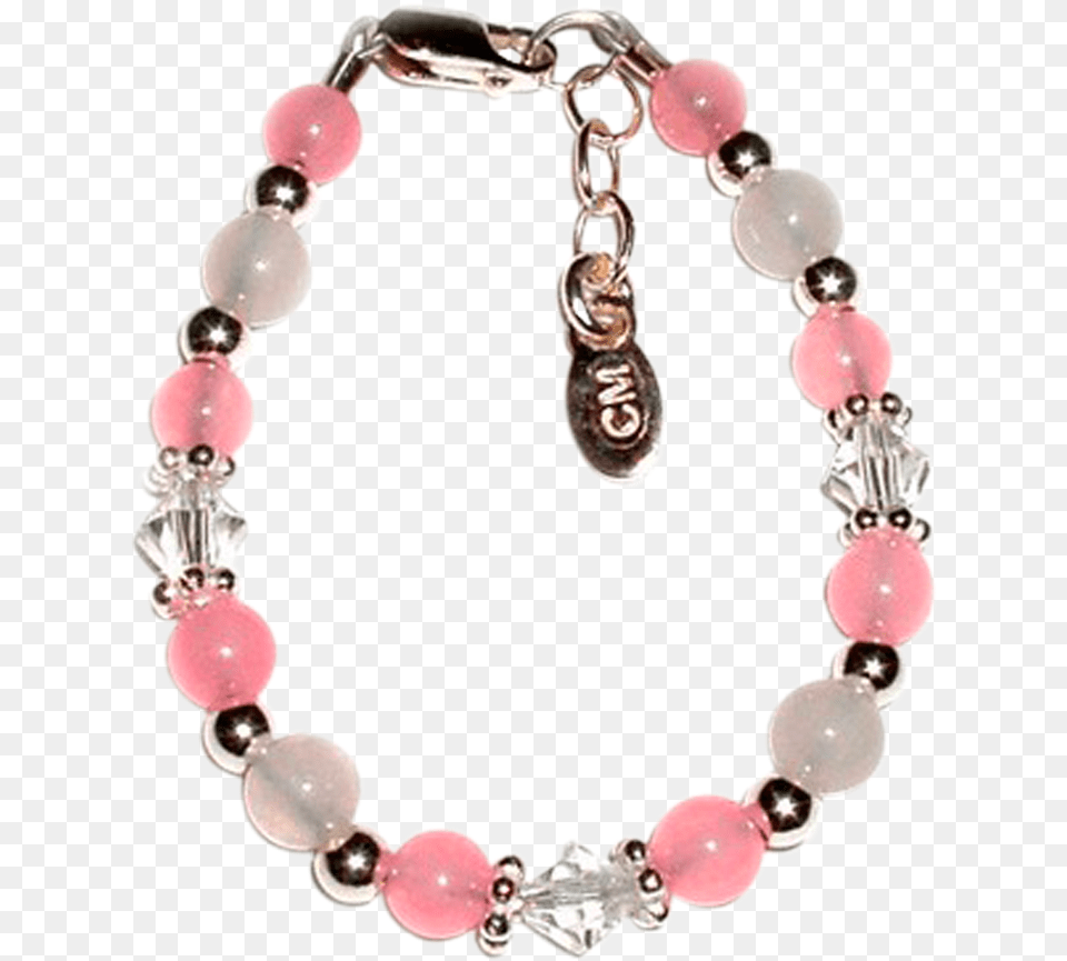 New Arrival Baby Bracelet Pink With Crystals Solid, Accessories, Jewelry, Necklace, Crystal Free Png