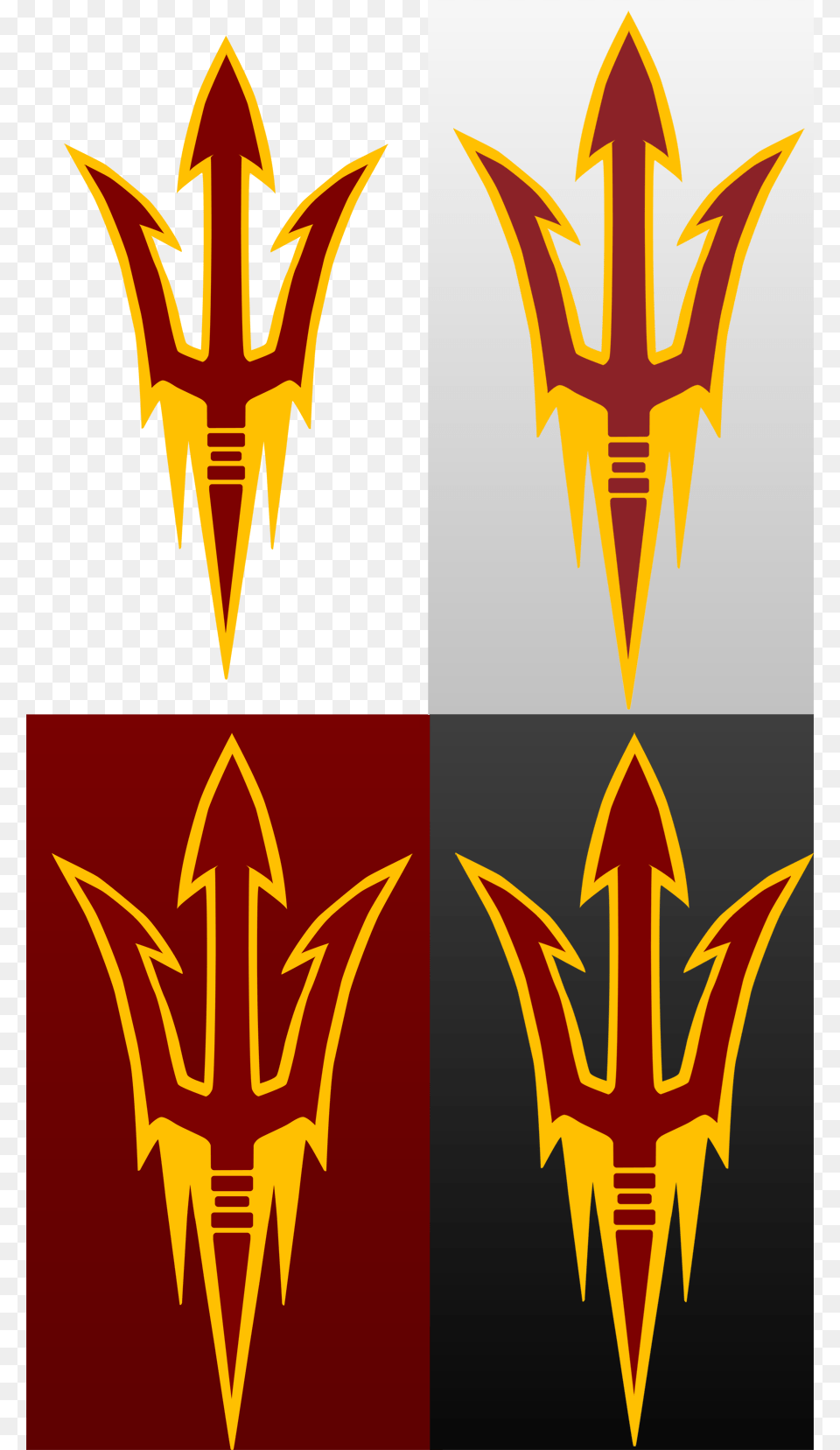 New Asu Logo By Danotomorrow On Deviant New Asu, Weapon, Trident, Dynamite Free Transparent Png