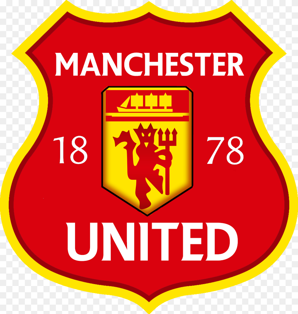 New Badge Confirmed For Next Season Logo Dream League Soccer Man U, Symbol, Food, Ketchup, Person Png