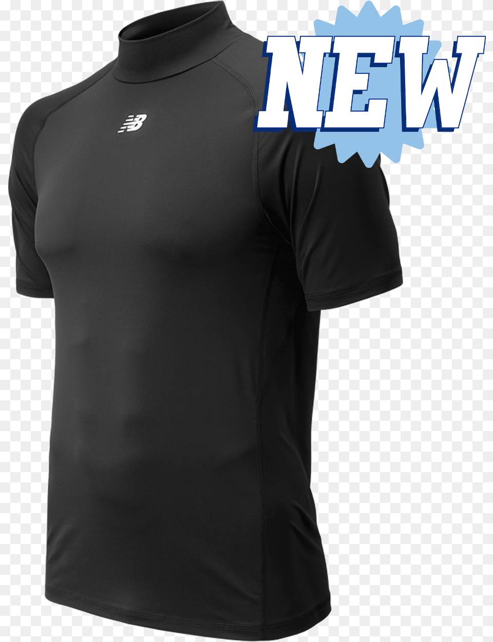 New Balance Challenger Mock Neck Active Shirt, Clothing, T-shirt, Adult, Male Png