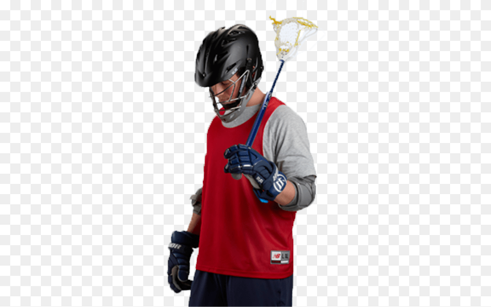 New Balance Reversible Camp Lacrosse Pinnie Lacrosse, Helmet, Person, People, Clothing Free Transparent Png