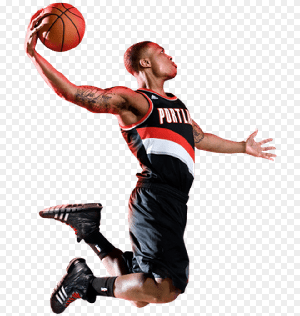 New Basketball Sticker Slam Dunk Miami Damian Lillard, Adult, Person, Man, Male Png
