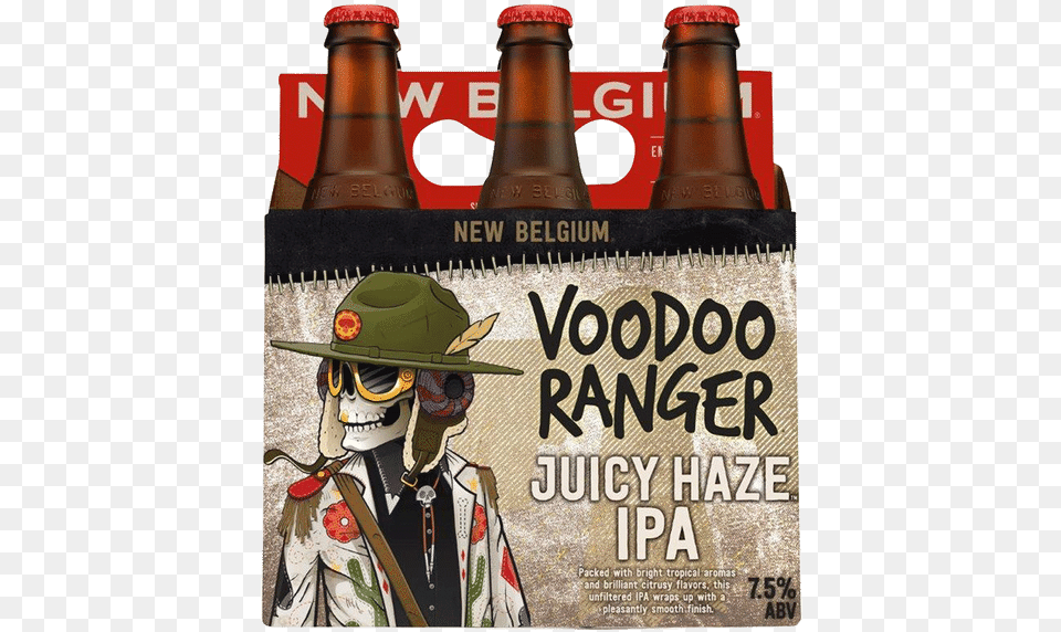 New Belgium Voodoo Ranger Juicy Haze Ipa Voodoo Ranger Juicy Haze Ipa, Bottle, Alcohol, Beer, Beer Bottle Free Png Download