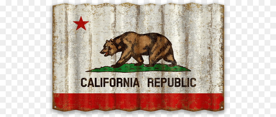 New California Republic Flag, Animal, Bear, Mammal, Wildlife Free Transparent Png