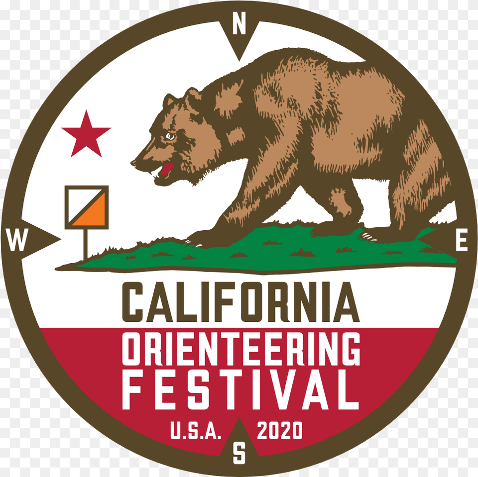 New California Republic Flag, Animal, Bear, Mammal, Wildlife Png Image