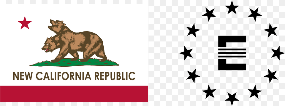 New California Republic U0026 Ncr Flag Fallout New Vegas, Animal, Bear, Mammal, Wildlife Free Png