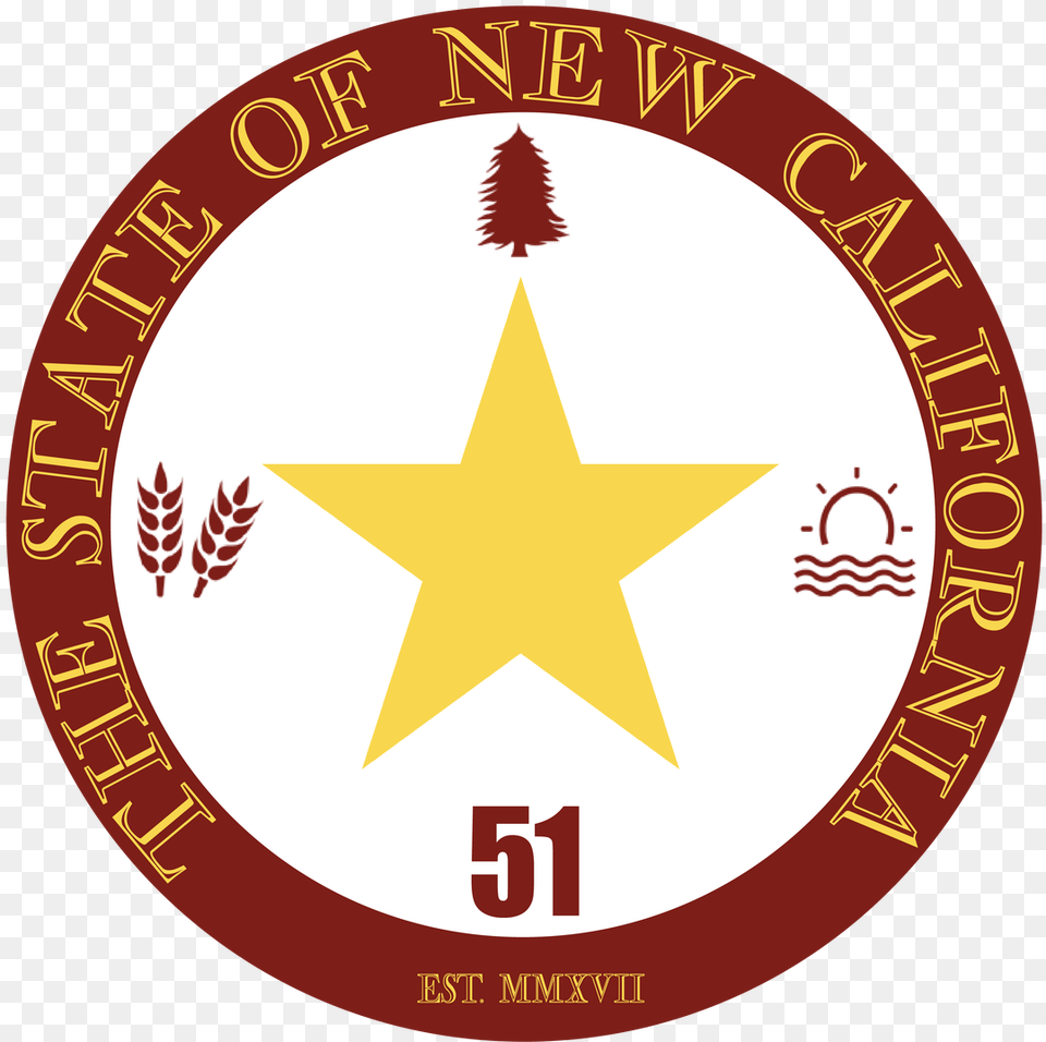New California State Circle, Star Symbol, Symbol, Logo, Disk Free Png Download