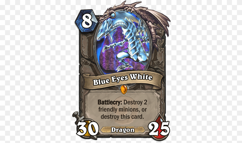 New Card Blue Eyes White Dragon Hearthstone Wow Zappy Boi Memes Free Png