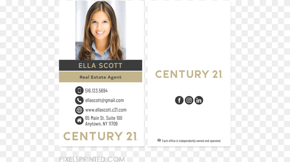 New Century 21 Logo Cards Century 21 Business Cards New Century 21 Logo, Advertisement, Poster, Child, Female Free Png