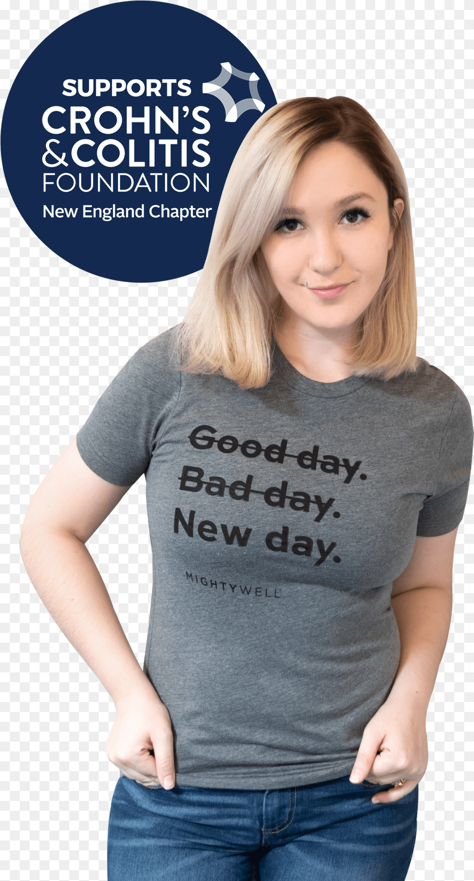 New Day T Shirt Colitis Shirt, Clothing, T-shirt, Adult, Person Png Image