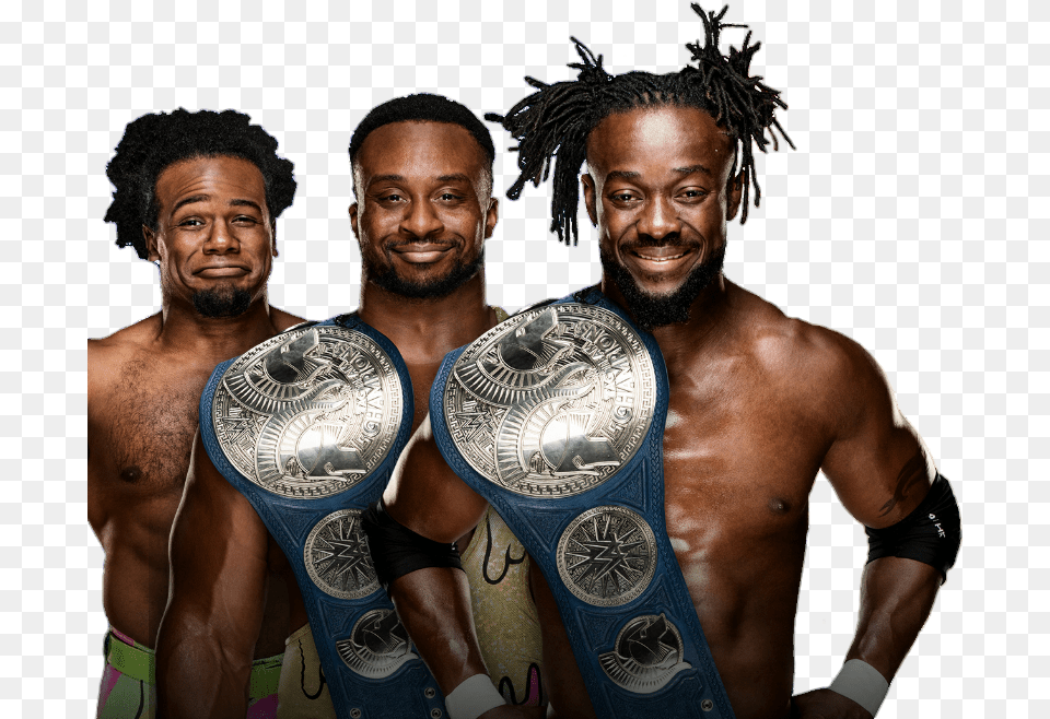 New Day Wwe Sd Tag Team Championship Usos Vs New Day Summerslam 2017, Person, Skin, Tattoo, Adult Free Png Download