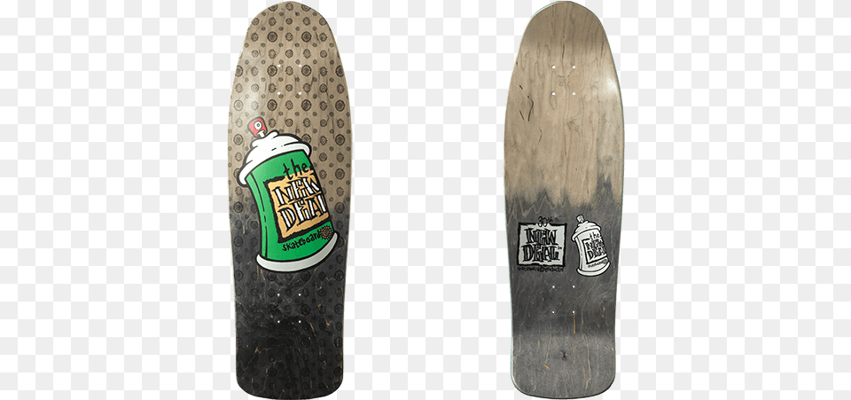New Deal Spray Can Metallic Black Fade 975 Skateboard Deck New Deal Spray Can Deck Free Png