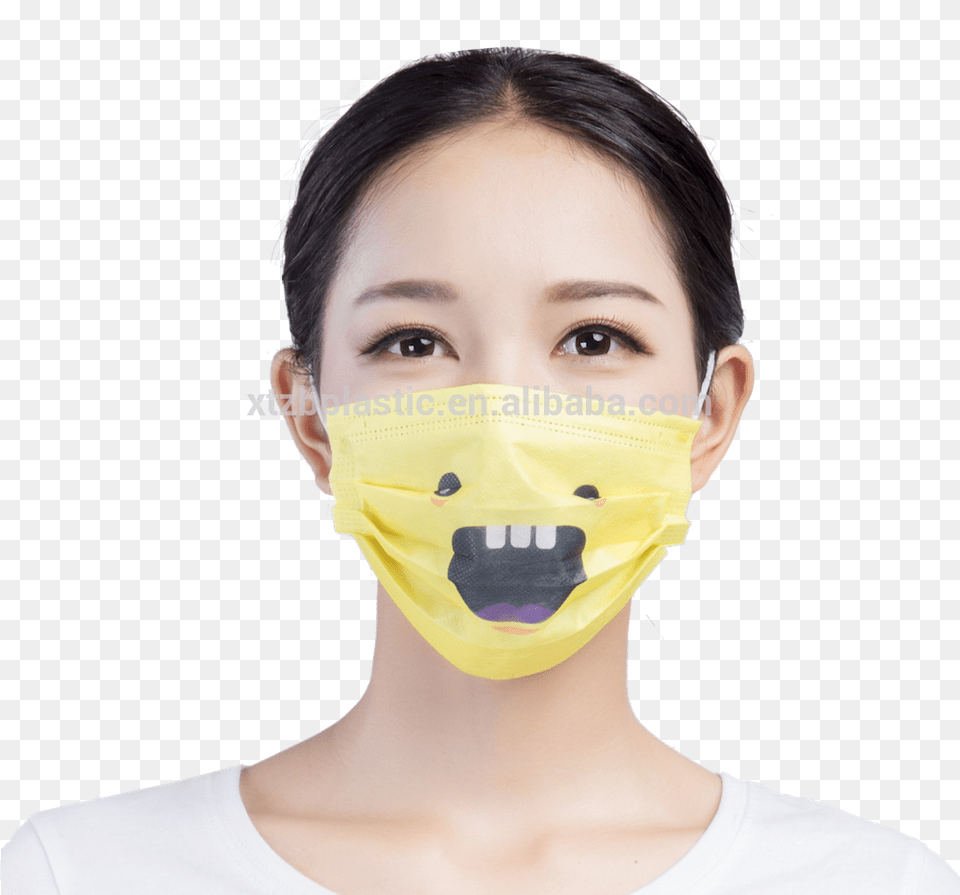 New Design Disposable Medical Funny Dust Mask Printed Mask, Accessories, Adult, Bandana, Female Png