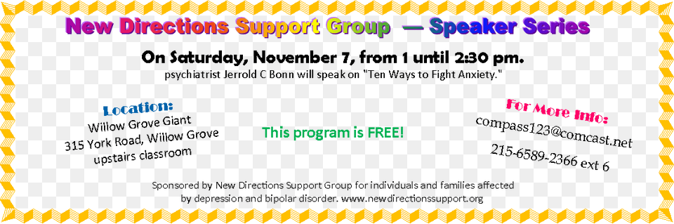 New Directions Speaker Nov 2015 Fall Sale, Text, Paper Png Image