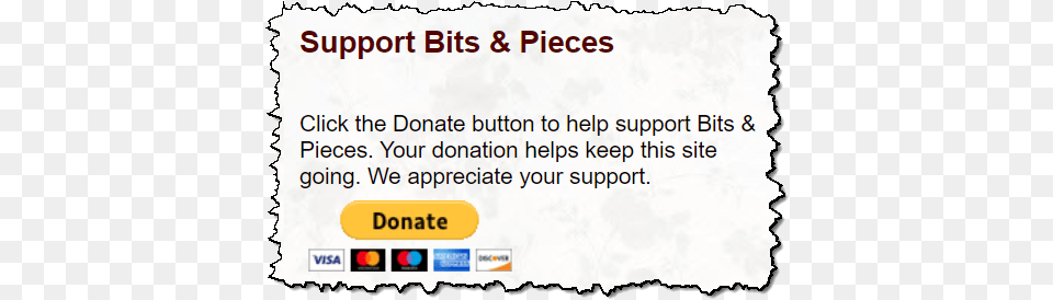 New Donate Button U2013 Bits And Pieces Jak And Jil, Text Free Transparent Png