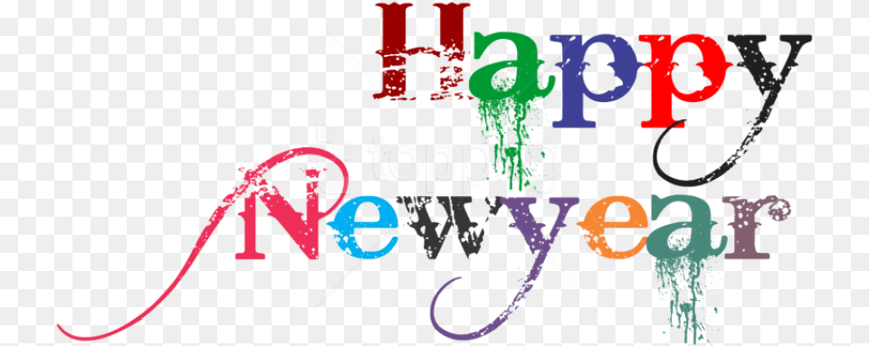 New Download Happy New Year Gif, Text, Art Png Image