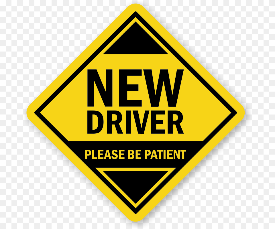 New Driver Car Hang Tag And Label Sku Language, Sign, Symbol, Road Sign Free Png