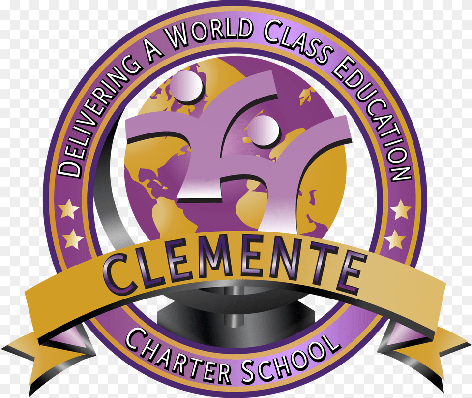 New Elementary School To Open In Maywood With Ribbon Illustration, Badge, Logo, Symbol, Purple Free Transparent Png
