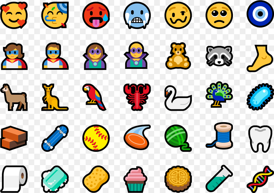 New Emoji With Unicode 11 In Windows Windows 10 1809 Emoji, Animal, Bird, Person, Kangaroo Png