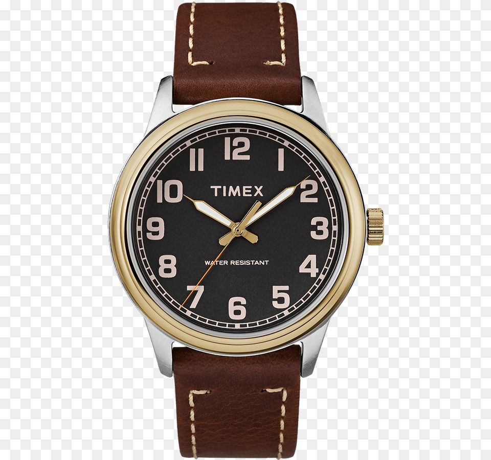 New England 40mm Leather Strap Watch Timex Classic Men39s Analogue Watch Brown, Arm, Body Part, Person, Wristwatch Free Transparent Png