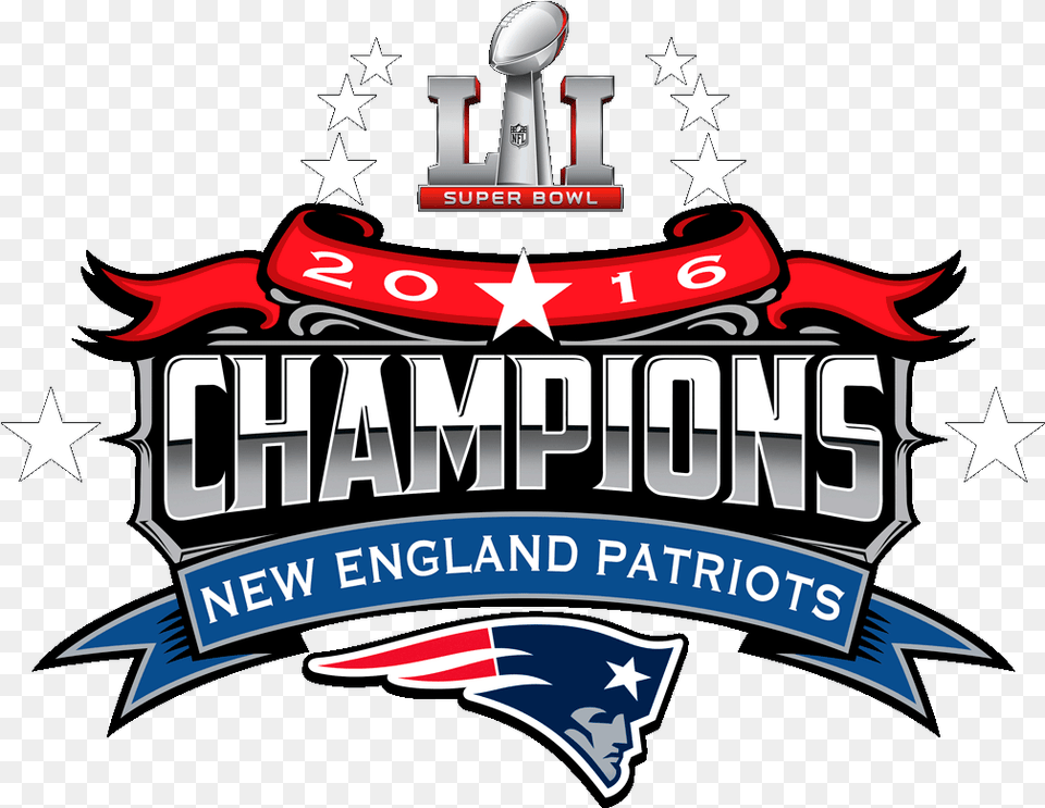 New England Patriots 2017 Super Bowl Li Champions Perfect, Logo, Emblem, Symbol, Dynamite Free Png