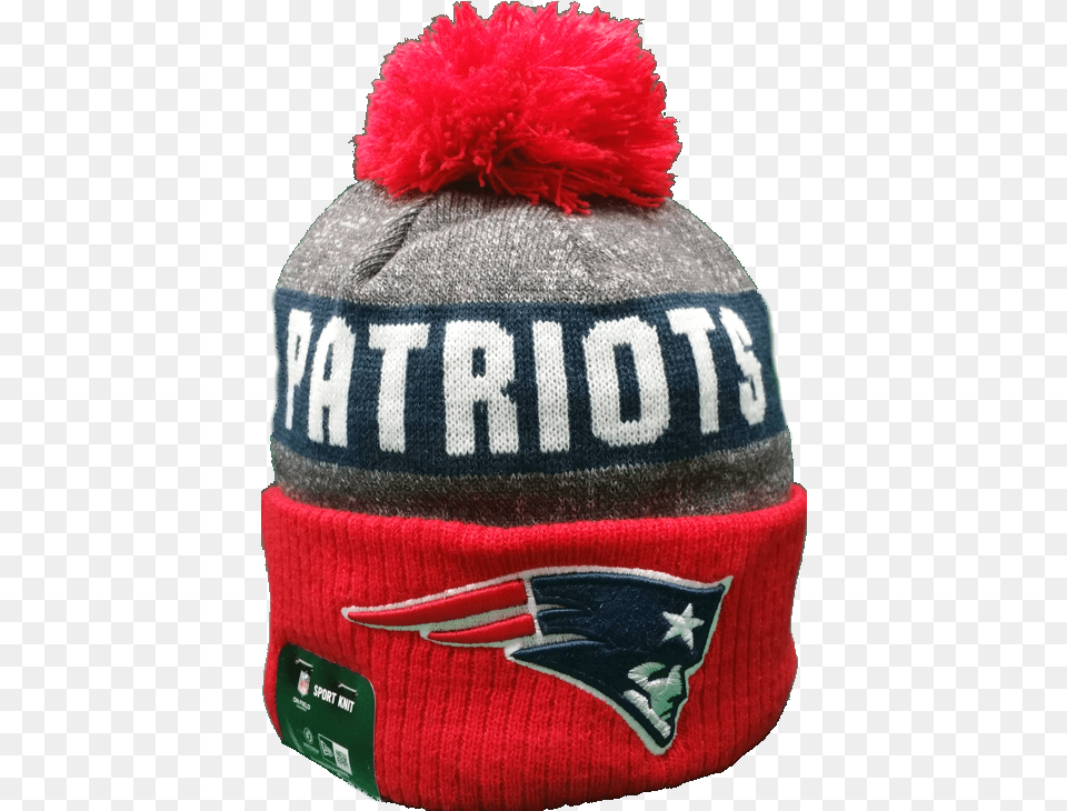 New England Patriots Alternate 2016 2017 Sideline Knit Pom Toque, Beanie, Cap, Clothing, Hat Free Transparent Png