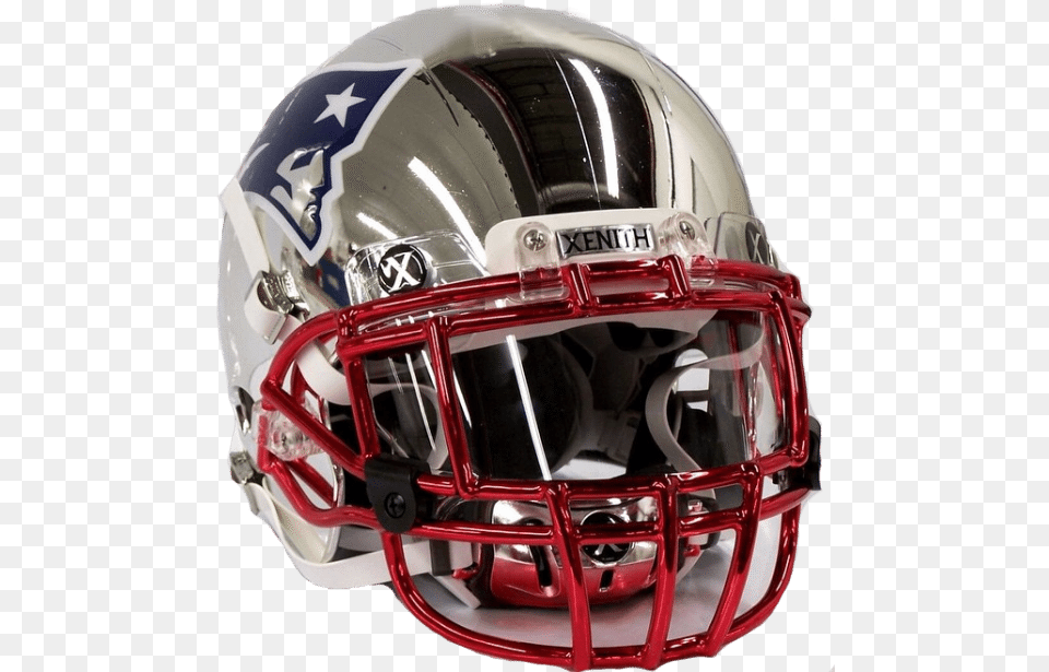 New England Patriots Chrome Plated Football Helmet Face Mask, American Football, Football Helmet, Sport, Person Free Transparent Png
