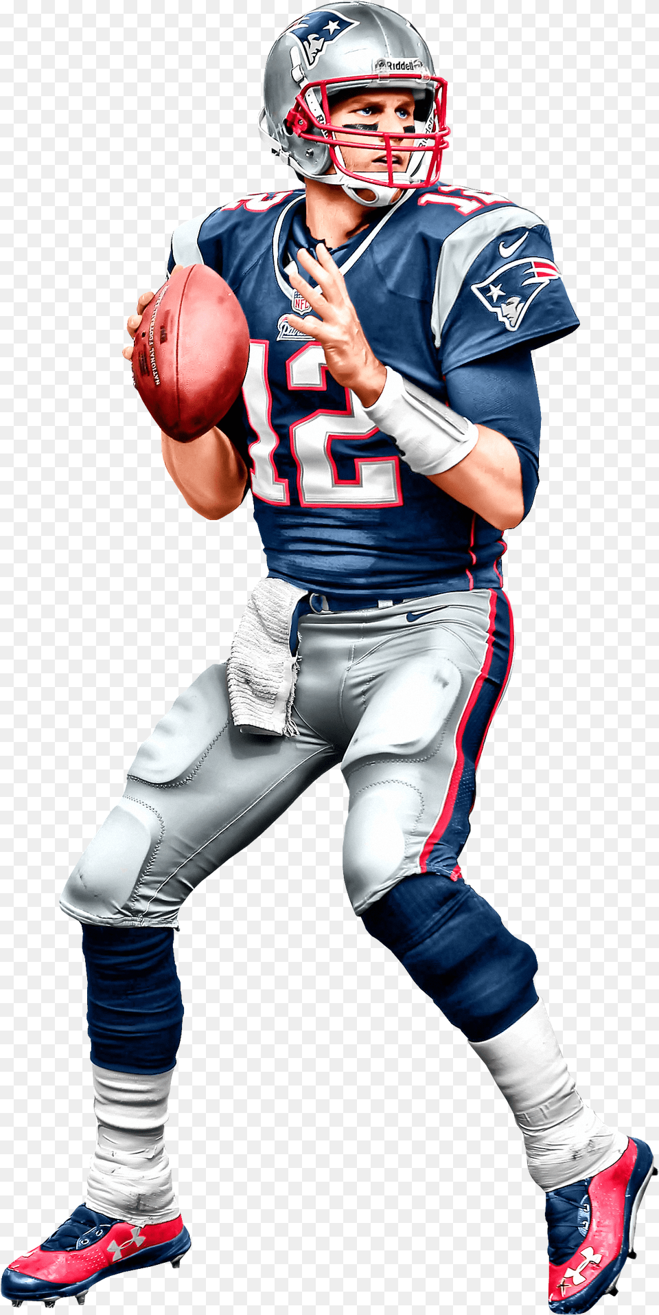 New England Patriots Clipart Tom Brady Patriots, Helmet, Playing American Football, Person, American Football Free Png Download