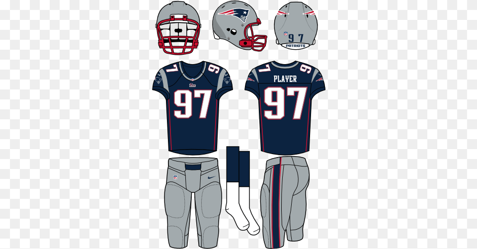 New England Patriots Home Uniform Carolina Panthers Home Uniform, Clothing, Helmet, Shirt, American Football Free Transparent Png