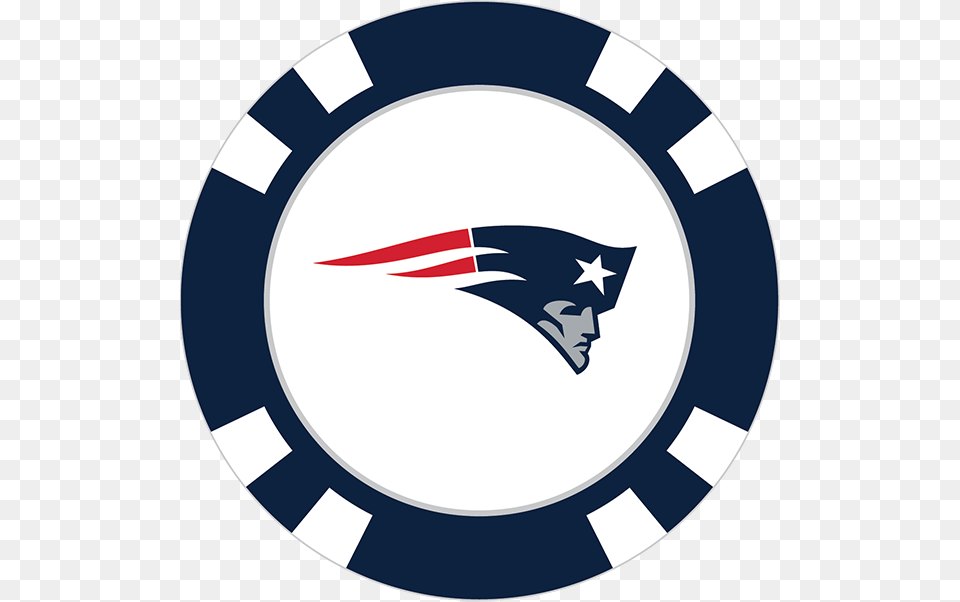 New England Patriots Poker Chip Ball Marker, Logo, Emblem, Symbol Free Png