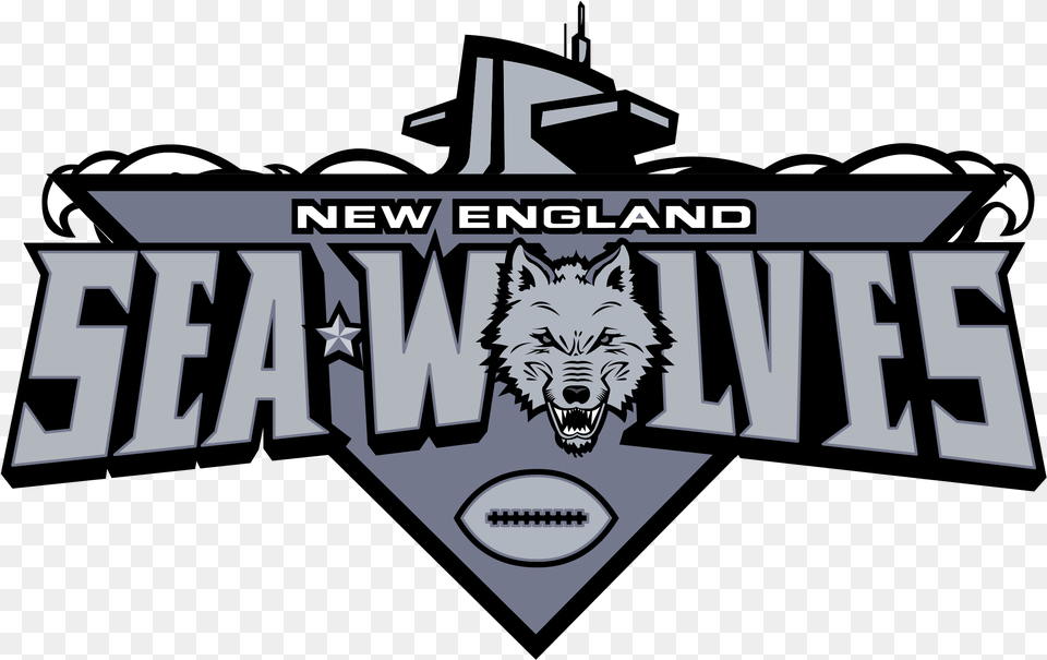 New England Sea Wolves Logo Windsor Wolves, Symbol, Emblem, Pet, Mammal Png Image